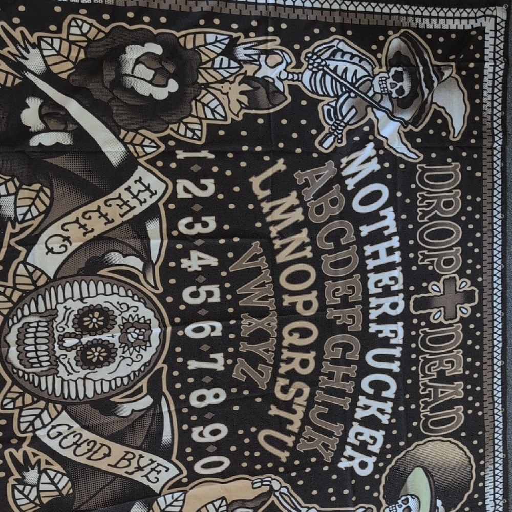 TooFast Day Of The Dead Ouija Board Shower Curtain - Picture 2 of 7